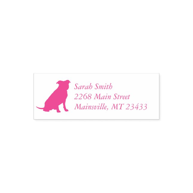 Pit Bull Dog Baby Shower Pink Girl Pitbull Self-inking Stamp (Design)