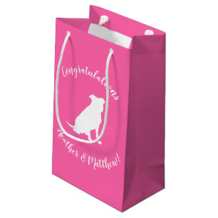 Pit Bull Dog Baby Shower Pink Girl Pitbull Small Gift Bag