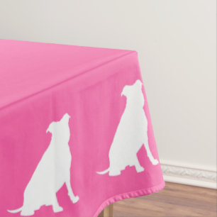 Pit Bull Dog Baby Shower Pink Girl Pitbull Tablecloth