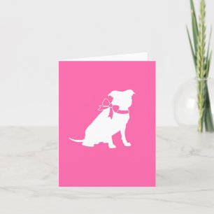 Pit Bull Dog Baby Shower Pink Girl Pitbull Thank You Card