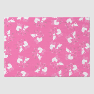 Pit Bull Dog Baby Shower Pink Girl Pitbull Tissue Paper