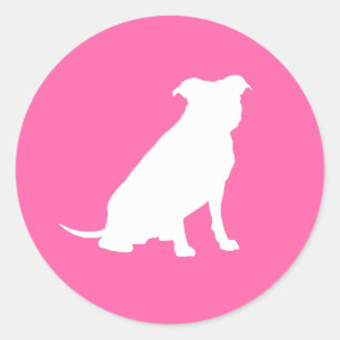 Pit Bull Dog Baby Shower Puppy Pitbull Classic Round Sticker