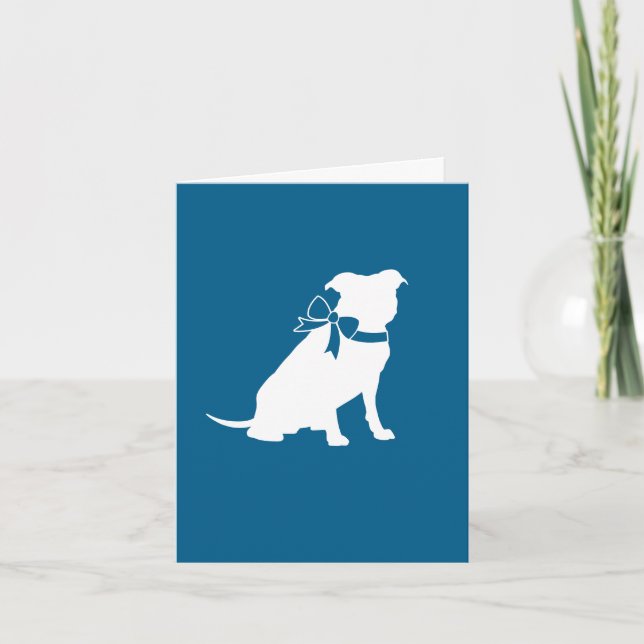 Pit Bull Dog Baby Shower Thank You Card (Front)