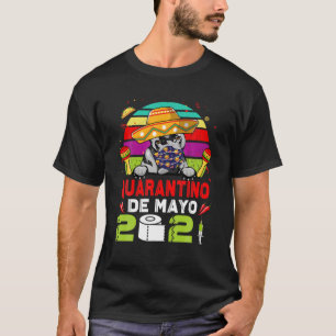 Pit Bull Dog Face Mask Quarantino Funny Cinco De M T-Shirt