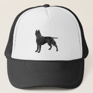 Pit Bull Dog Grunge Silhouette Trucker Hat