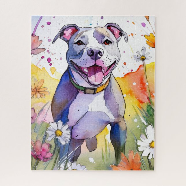 Pit Bull Dog Jigsaw Puzzle (Vertical)