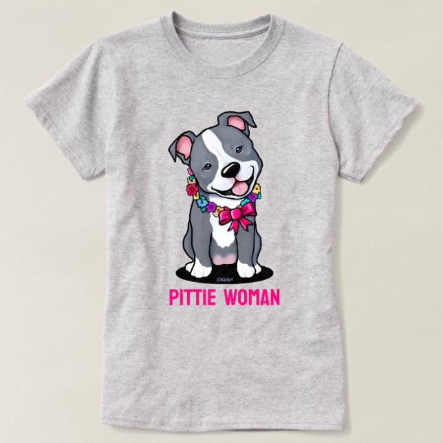 Pit Bull Dog Mum  T-Shirt (Design Front)