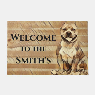 Pit Bull Dog Personalised Doormat