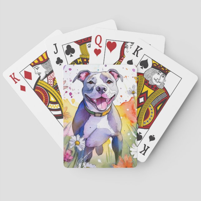 Pit Bull Dog Playing Cards (Back)