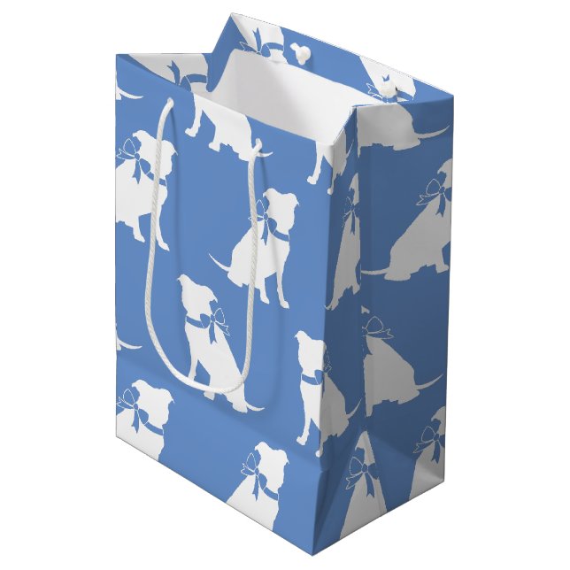 Pit Bull Dog Puppy Pitbull Medium Gift Bag (Front Angled)