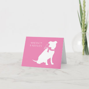 Pit Bull Dog Puppy Pitbull Note Card