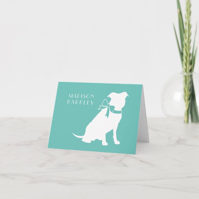 Pit Bull Dog Puppy Pitbull Note Card (Front)