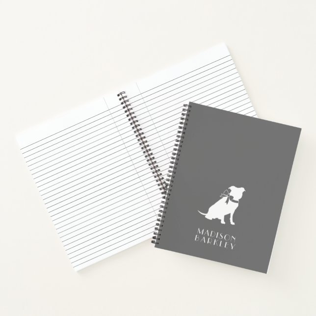 Pit Bull Dog Puppy Pitbull Notebook (Inside)
