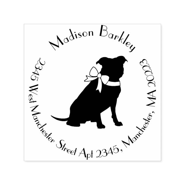 Pit Bull Dog Puppy Pitbull Self-inking Stamp (Design)