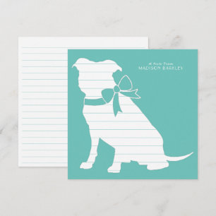 Pit Bull Dog Puppy Pitbull Thank You Card