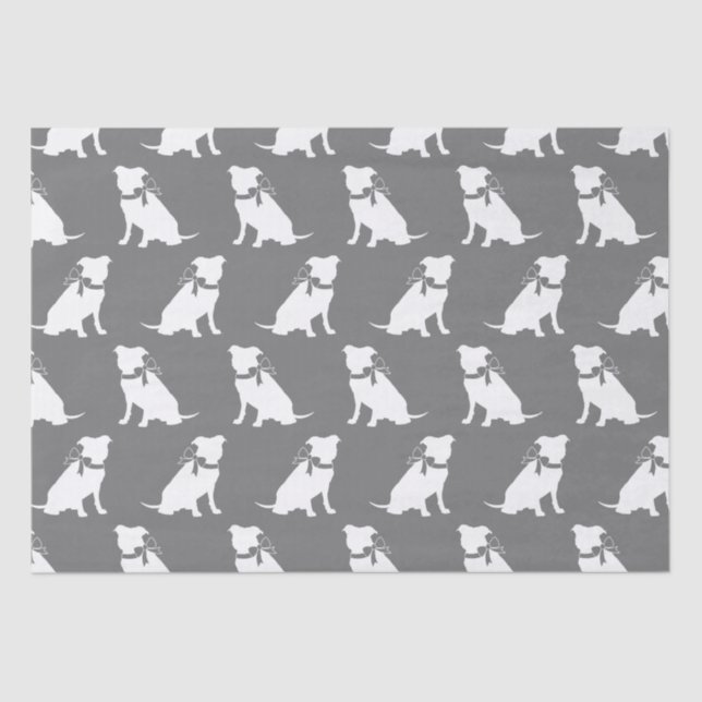Pit Bull Dog Puppy Pitbull Tissue Paper (Front)