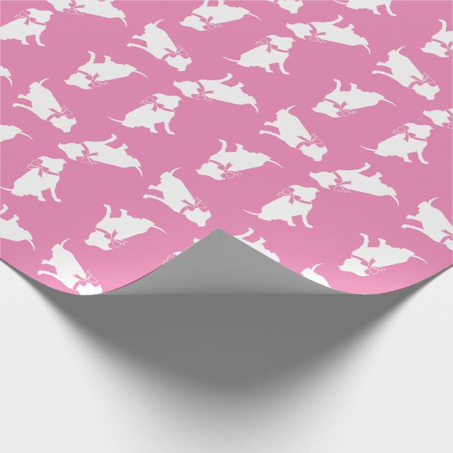 Pit Bull Dog Puppy Pitbull Wrapping Paper (Corner)