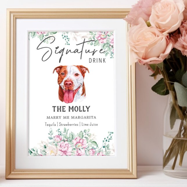 Pit Bull Dog Signature Drink Sign (Creator Uploaded)