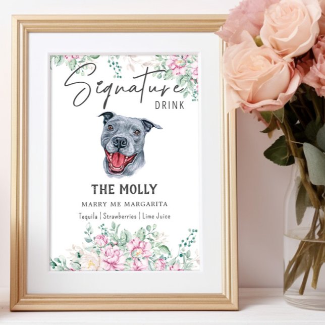 Pit Bull Dog Signature Drink Sign (Creator Uploaded)