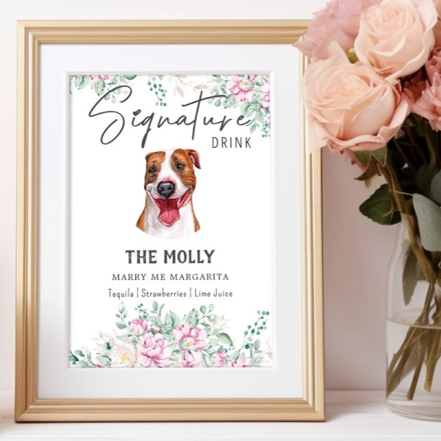 Pit Bull Dog Signature Drink Sign (Creator Uploaded)