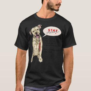 Pit Bull Dog Sits With Jumping Rope Stay Home T-Shirt