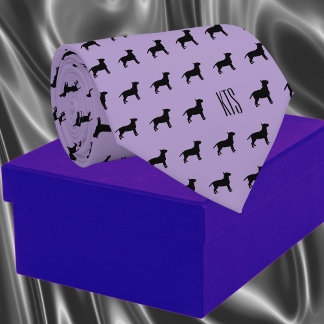 Pit Bull Dogs Pattern Monogrammed Veterinarian Tie