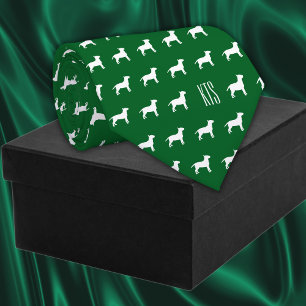 Pit Bull Dogs Pattern Monogrammed Veterinarian Tie