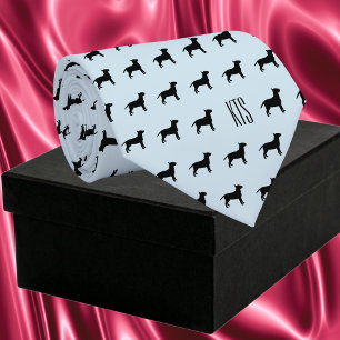 Pit Bull Dogs Pattern Monogrammed Veterinarian Tie