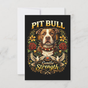 Pit Bull: Gentle Strength Thank You Card