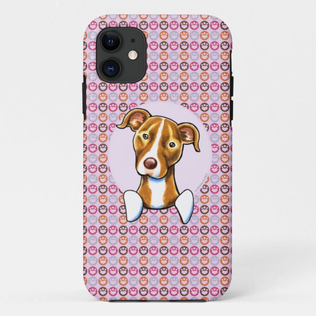 Pit Bull Girly Pink Paw Prints Case-Mate iPhone Case (Back)