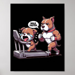 Pit Bull Gym Fitness - Weightlifting Deadlift Body Poster