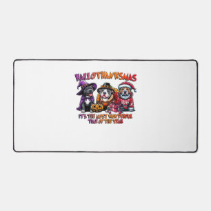 Pit Bull Halloween Thanksgiving Christmas Classic Desk Mat