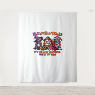 Pit Bull Halloween Thanksgiving Christmas Classic  Tapestry