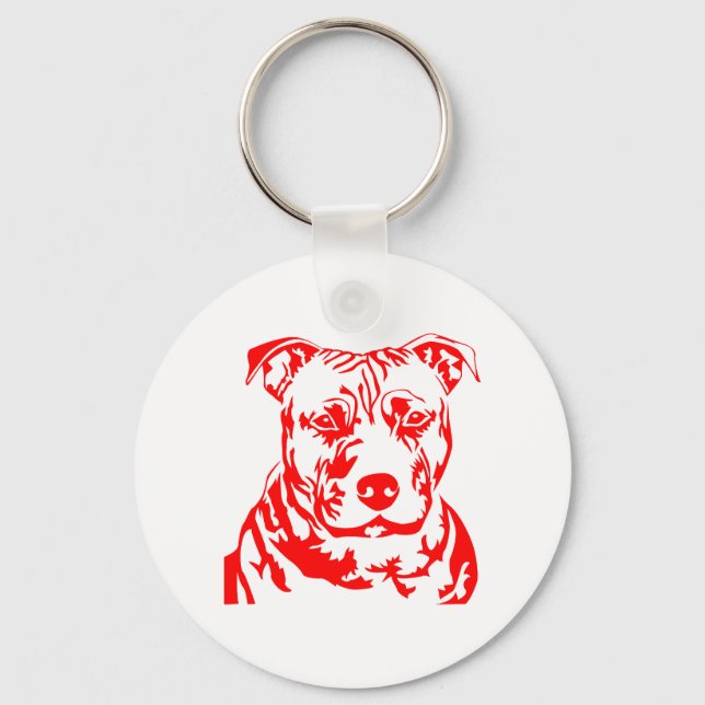 PIT BULL HEAD KEY RING (Front)