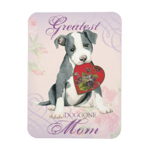 Pit Bull Heart Mom Magnet