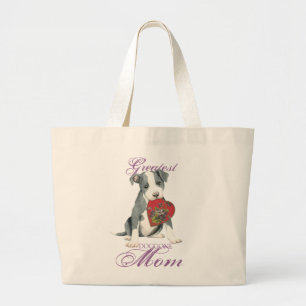 Pit Bull Heart Mum Large Tote Bag