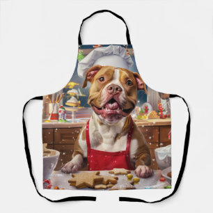 Pit Bull Holiday Baking: Festive Christmas  Apron