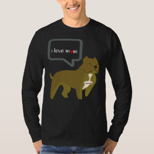 Pit Bull I Love Mum Tattoo Mother S Day T-Shirt