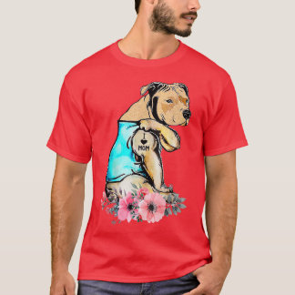Pit Bull I Love Mum Tattoo Mother's day gifts T-Shirt
