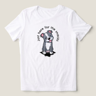 Pit Bull Just Here For Snacks T-Shirt Tri-Blend Shirt