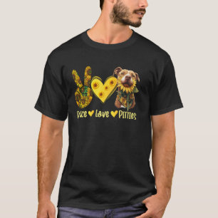 Pit Bull Lives Matter Pittie Sunflower Dog Mum Pit T-Shirt