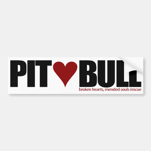 Pit Bull Love Bumper Sticker (Front)