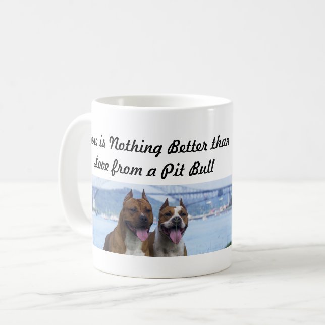 Pit Bull Love Couple Coffee Mug (Front Left)