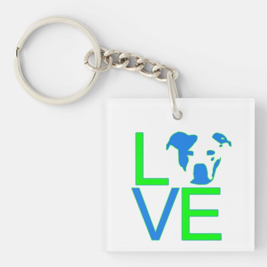 Pit Bull Love Keychain