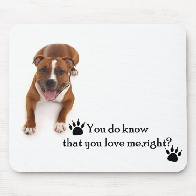 Pit Bull Love Mousepad (Front)