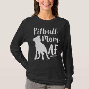 Pit Bull Mum Af Womens Dog Pitbull Fitted Scoop T-Shirt
