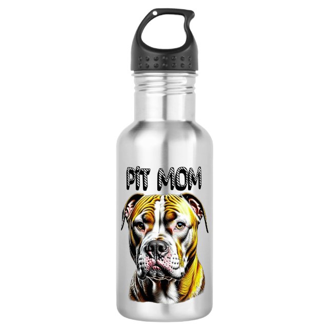 Pit Bull Mum| Dog Lover's   532 Ml Water Bottle (Front)