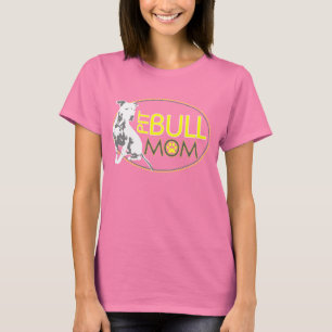 Pit Bull Mum - Yellow & Grey T-Shirt