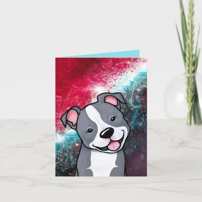 Pit Bull Note Card (Front)
