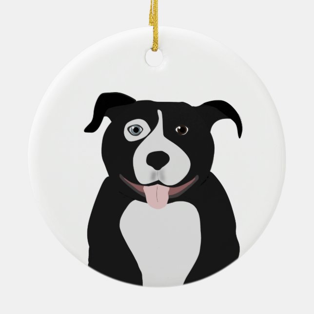 Pit Bull Ornament (Back)